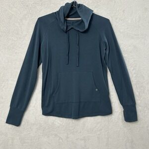 Free Fly Hoodie Sweatshirt Womens XS Blue Bamboo Soft Stretch Drawstring Comfort